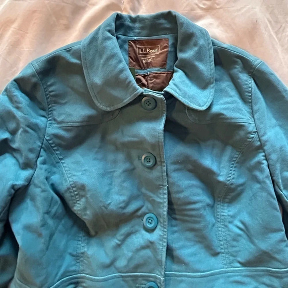 L.L. Bean Heavy cotton Woman's Cumberland Coat Size M Belted lined NWT - Picture 3 of 13